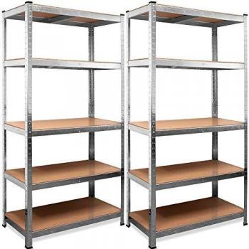 T-LoVendo 2X30.10 Set de 2 Estanterías Metálicas Galvanizadas 875Kg 5 Baldas