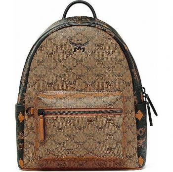 MCM Men's Stark Laurel Small Visetos Backpack in Black | MMKEAVE03 Color CO