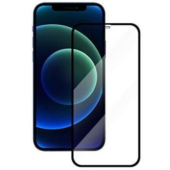 Protector de Pantalla 3D Premium de Cristal Templado Negro para iPhone 12/12 Pro, Dureza 9H