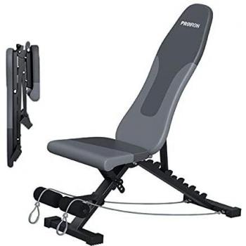 PROIRON Banco Musculación, Banco Abdominales, Banco de Pesas Plegable, Banco Ajustable Multifunción, Banco reclinable Gimnasio para Entrenamiento en Casa