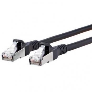 Cable de red Patch Cat.6A S/FTP 0.5m AWG26 negro