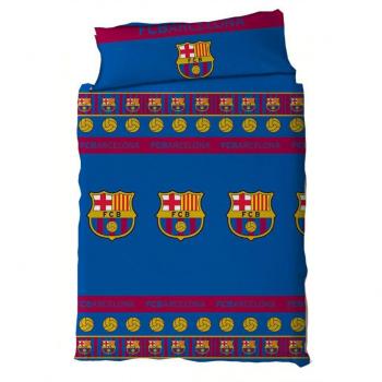 F.C. Barcelona Juego de Cama 2 Piezas. Funda Nórdica + Funda de Almohada. Producto Oficial Barça 180 X 220