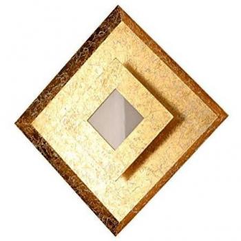 Aplique LED Window 32x32 cm, dorado, 18W, 1200lm, IP20