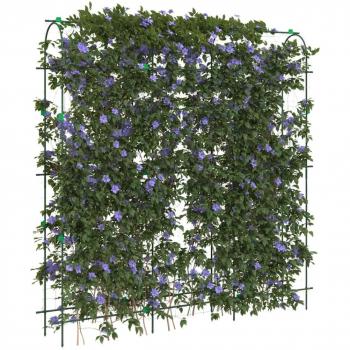 Enrejado de jardín para plantas trepadoras en forma U, acero, dimensiones 181x31x182,5 cm, color verde