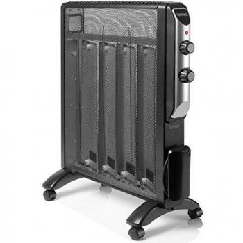 Duronic HV220 Calefactor eléctrico | Potencia de 2000W Termostato regulable | Sin aceite | Calentamiento en 1 min | Bajo consumo y ligero | Transportable con Asas y Gestion de Cables | Estufa Radiador