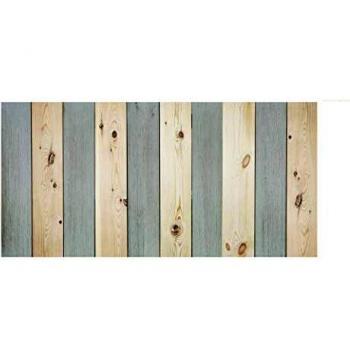 Decowood - Cabecero Vintage para Cama de Dormitorio, Madera de Pino, Combinado Verde Azulado y Natural - 200 x 80 cm
