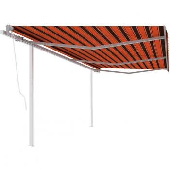 Toldo automático retráctil Suntent 6x3 m naranja marrón