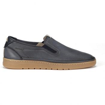 Mocasines de piel para hombre Fluchos Leo F1946 marino, fabricados en piel, color azul