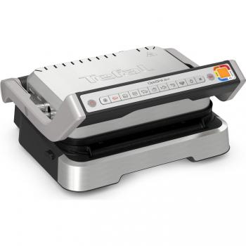 Parrilla Tefal OptiGrill 2 en 1 GC772D10 - Eléctrica - Acero Inoxidable - 2100W - 9 Programas de Cocción - Grill y Mesa