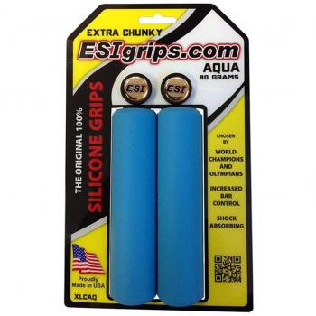 ESI Extra Chunky Grips Puños Azul Aqua