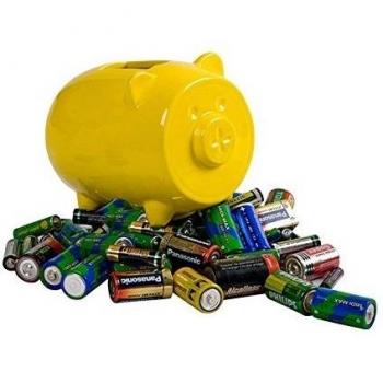 Balvi Pepe - Contenedor para reciclaje de pilas usadas en cerámica, 20 cm