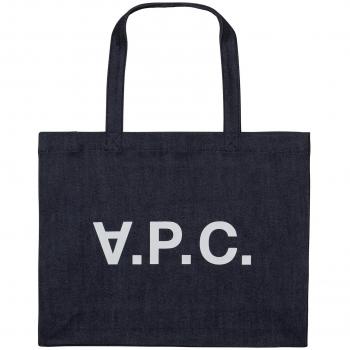 A.P.C. Women's Daniela Denim Tote Bag in Indigo Blue, Size: ONE SIZE