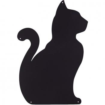 KalaMitica Placa Metálica, 56x38 cm, Gato, Antracita