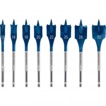 Set de brocas fresadoras planas EXPERT Self Cut Speed 12/16/18/20/22/25/28/32 mm, 8 unidades