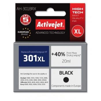 Cartucho de Tinta Original Activejet AH-301BRX Negro, compatible con impresoras de inyección de tinta, rendimiento aproximado de 500 páginas, tecnología de impresión a base de tinta líquida, fácil instalación y alta calidad de impresión