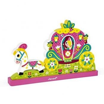 Janod- PUZLE Vertical MAGNÉTICO Princesa Kit DE IMANES CAMIONETA