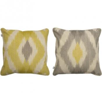 NAF NAF - 2 Fundas de cojín de decoración FORMENTERA 50x50 cm 85% algodón 15% lino. Fabricado en España
