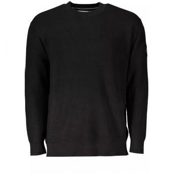 Calvin Klein Men's Black Cotton Logo Sweatshirt - Size L