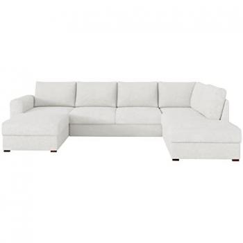 Sofá rinconero Comfivo 261 con función de descanso, caja de ropa de cama, dimensiones 305 x 85 x 188 cm, acolchado elegante y diseño esquinero (Abriamo 04, lado derecho