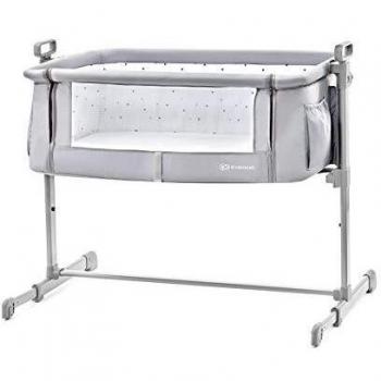 Kinderkraft Cuna Colecho 2 en 1 NESTE, Ajustable, Plegado Fácil, Gris