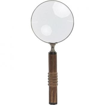 Figura Decorativa Lupa Colonial con Detalles en Bambú y Aumento x3
