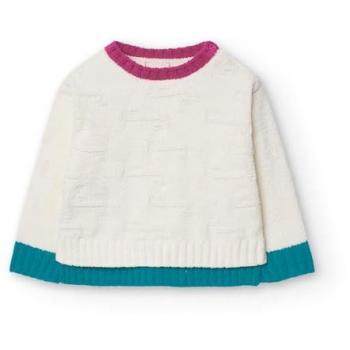Boboli Jersey de niña con cuello redondo y manga larga
