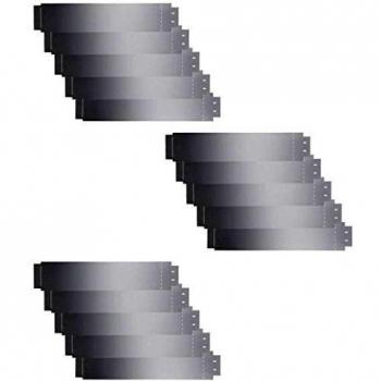 Valla de Césped Galvanizada Day and Night - 15 Piezas de Acero 100x20 cm