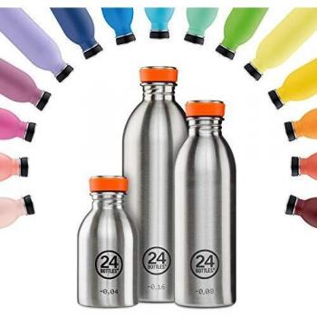Botella de Agua 24Bottles Urban Erica 500 ml, Acero Inoxidable, 100% Hermética, Ligera y Ecológica