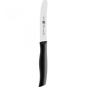 ZWILLING Cuchillo multiusos, Longitud de la hoja: 12 cm, Hoja dentada, Mango especial de acero inoxidable/plástico, Twin Grip