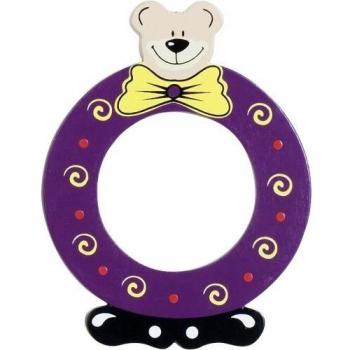 Playshoes Wooden Letter O for Kids - Purple 10 x 7 cm