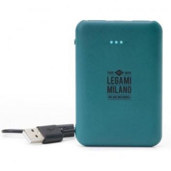 Batería Externa Legami Azul Petróleo 10000mAh con Carga Rápida y Puertos USB