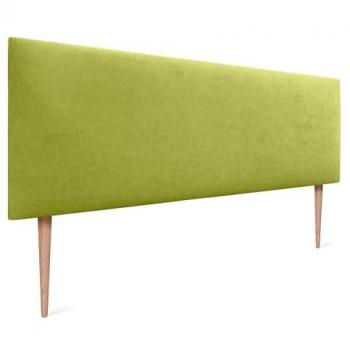 Cabecero Tapizado AQUALINE Liso de Polipiel o Tela en Pistacho con Patas - 135x105cm (Camas 120/135/140)