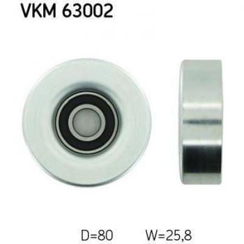 Polea tensora/guía para correa trapezoidal SKF VKM 63002
