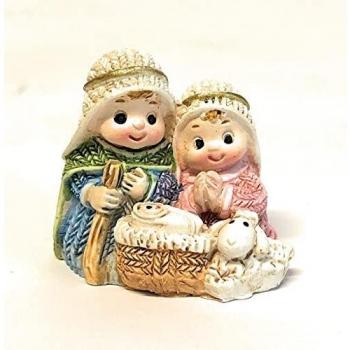 Natividad belén Mignon de resina 4x4 cm - Paquete de 12 unidades