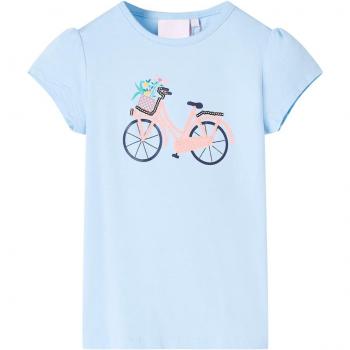 Camiseta infantil azul claro 116