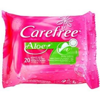 Carefree - Toallitas Intimas Aloe, 20 unidades