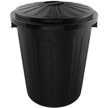 CUBO DE BASURA / PAPELERA POLIVALENTE CON TAPA CERRABLE, MUY GRANDE, PLÁSTICO 50 L