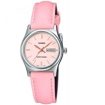 Reloj de pulsera CASIO Collection LTP-V006L-4B para Mujer con correa rosa y dial rosa