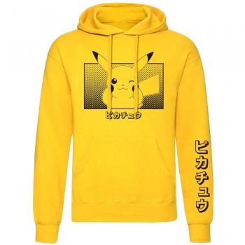 Sudadera con capucha de Pikachu en Katakana talla XL