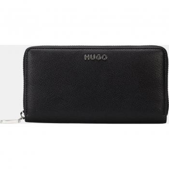 Cartera grande Hugo en negro con dos compartimentos y cremallera para mujer adulto
