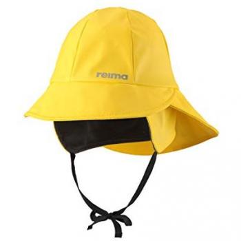 Reima Rainy Waterproof Children's Rain Hat with Reflective Details - Flexible, Yellow, Hydrostatic Head Minimum 8
