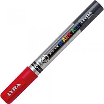 Rotulador permanente Lyra Graduate Mark All 1mm - Rojo