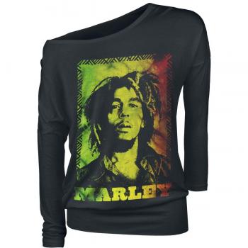 Bob Marley Rasta Camisa Manga Larga Negro S