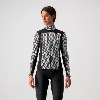 Maillot Castelli Sfida 2 Manga Larga Mujer Negro Blanco Talla S