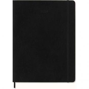 Agenda Moleskine 12 Meses 2024 Semanal Extra Large Tapa Blanda Negro