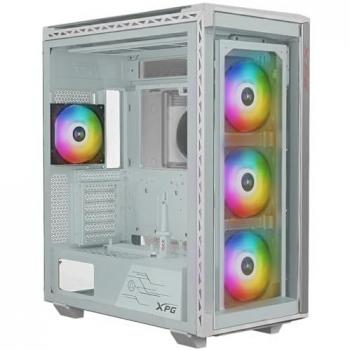 Caja Gaming XPG BATTLECRUISER II Mid-Tower E-ATX con 4 ventiladores ARGB de 120mm, soporte para radiador de 420mm, gestión de cables y 1x USB-C, color blanco