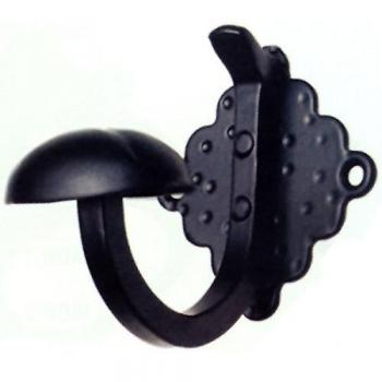 Amig - Colgador de Pared Decorativo Mod.103 | 70 x 70 x 85 mm | Perfecto para Colgar Abrigos, Ropa y Accesorios | Tipo Gancho | Estilo Forja | De Acero Acabado en Negro