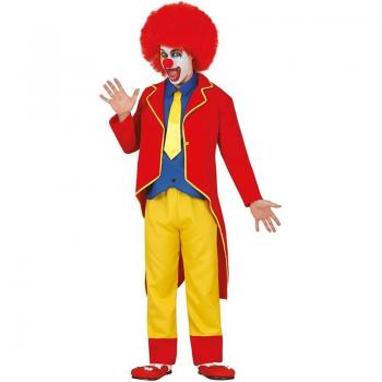 Disfraz de Payaso para Hombre con Traje Rojo y AmarilloDisfraz de Payaso para Mujer Guirca