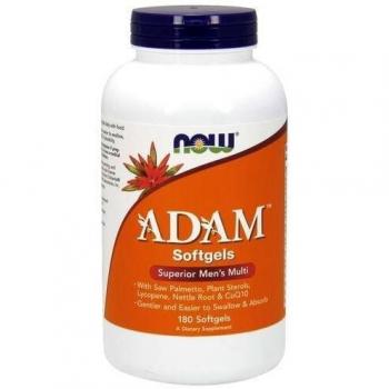 NOW Foods ADAM Men's Multivitamin 180 Softgels - Comprehensive Daily Nutrient Support for Men
