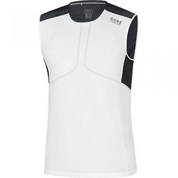 Gore Running Wear Tank Air - Top para hombre, color blanco / negro, talla L